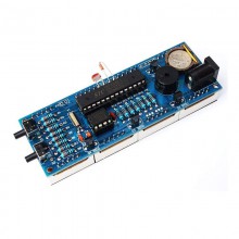 PT1202 DIY 4 Digit LED Electronic Clock Kit Temperature Light Control Version - white+case