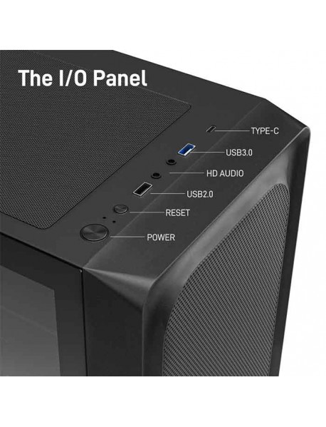 Pastall Computer peripherals  PC Case, Type-C Ready, Supports 40 Graphics Cards, Tempered Glass Side Panel, up to 8 x 120mm Cooling Fans & 1 x 360mm Radiator, 1 x Pre-Installed Fan