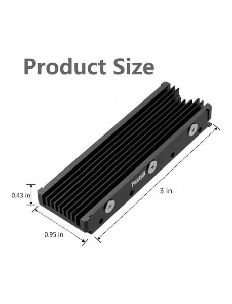 Pastall  Computer heat sinks M.2 2280 SSD heatsink, Double-Sided Heat Sink, with Thermal Silicone pad for PC / PS5 M.2 PCIE NVMe SSD or M.2 SATA SSD