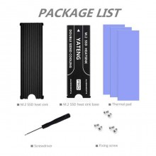 Pastall  Computer heat sinks M.2 2280 SSD heatsink, Double-Sided Heat Sink, with Thermal Silicone pad for PC / PS5 M.2 PCIE NVMe SSD or M.2 SATA SSD