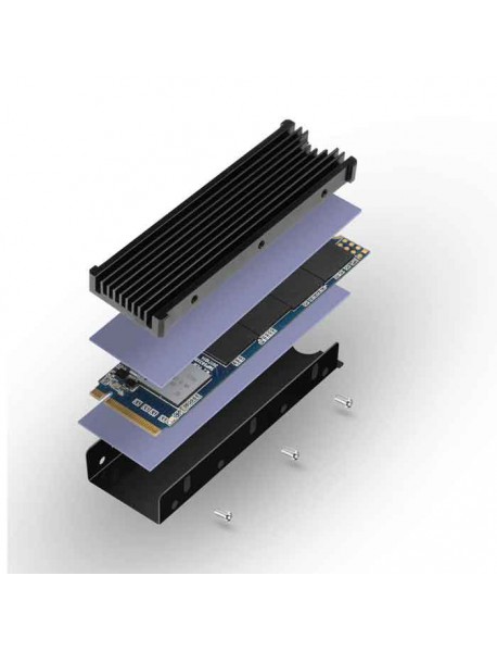 Pastall  Computer heat sinks M.2 2280 SSD heatsink, Double-Sided Heat Sink, with Thermal Silicone pad for PC / PS5 M.2 PCIE NVMe SSD or M.2 SATA SSD