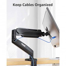 Pastall Mounting racks for computer hardware, Single Monitor Desk Mount, Adjustable Gas Spring Monitor Arm  Computer, Black