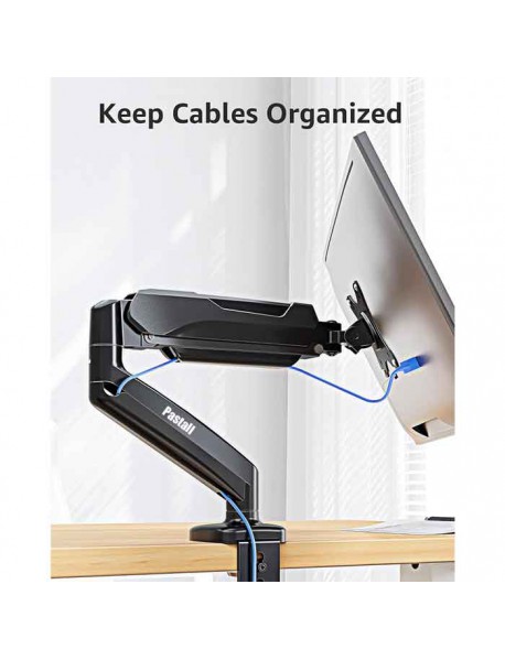 Pastall Mounting racks for computer hardware, Single Monitor Desk Mount, Adjustable Gas Spring Monitor Arm  Computer, Black