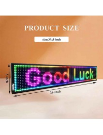 Pastall Light emitting diode (LED) displays, Outdoor Full Color 40 x 18 Inches Led Sign WiFi Programmable with High Resolution Scrolling Texts, Colorful Images and Videos - USB Connection Available