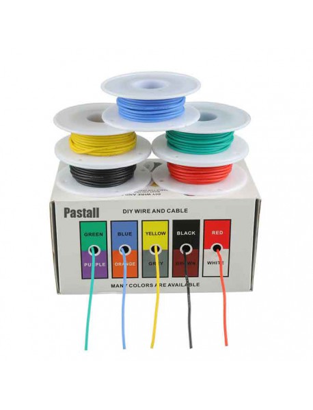 Pastall Electric wire and cable 24 AWG Flexible Silicone Wire Electric Wire Hook up Wire Kit 300V Cables