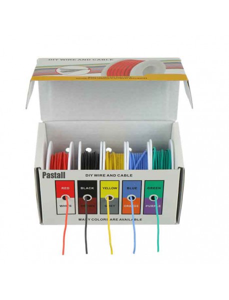 Pastall Electric wire and cable 24 AWG Flexible Silicone Wire Electric Wire Hook up Wire Kit 300V Cables