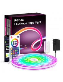 PT91058 RGBIC LED Strip Light APP WiFi Neon Rope Light 5m Tuya Smart light US/EU/UK/AU Version