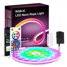PT91058 RGBIC LED Strip Light APP WiFi Neon Rope Light 5m Tuya Smart light US/EU/UK/AU Version