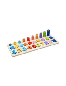 PT91065 Montessori teaching aids shape/number matching wooden board
