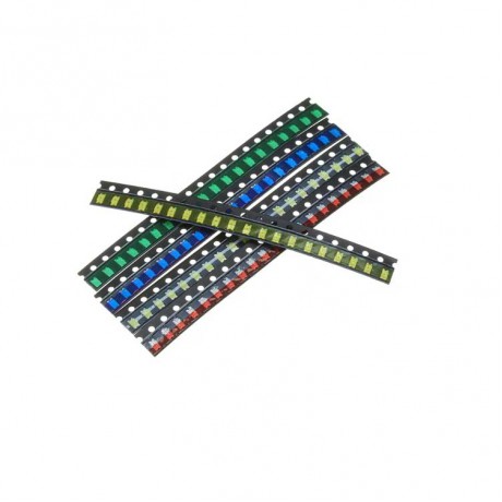 PT91074 100Pcs 5 Colors 20 Each 1206 LED Diode Assortment SMD LED Diode Kit Green/RED/White/Blue/Yellow