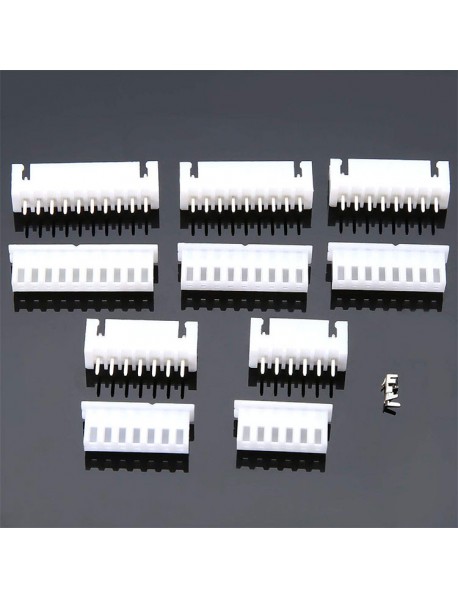 PT9057 25 Set JST-XH 2.54mm Terminal Housing PCB Header Wire Connectors 6p 7p 8p 9p 10 Pin with Box