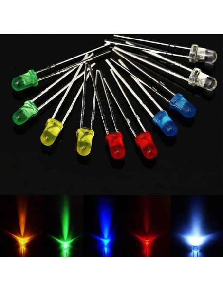 PT9050 375pcs 3MM 5MM LED Light Emitting Diode Beads Resistance Lights Kits Bulb Lamp