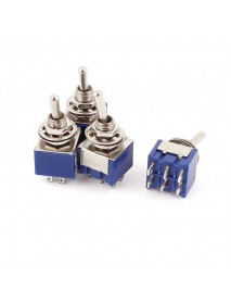 PT9064 MTS-202 DPDT Switch ON-ON 2 Positions Mini Toggle Switches 6A 125V AC 6-Pin For Switching Lights Motors 31*13*