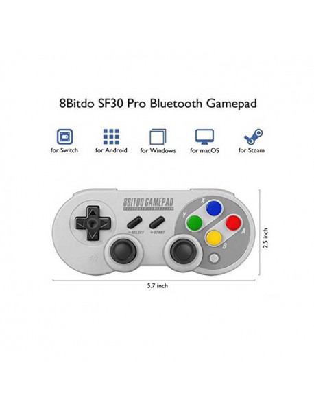 PT13014 8Bitdo SF30 Pro Game Controller Windows, macOS, & Android - Nintendo Switch