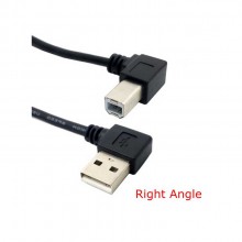 PT10113 Right  Angle USB 2.0 A Male to USB B Male Type B  Right Angle Printer scanner 90 degree cable 50cm 