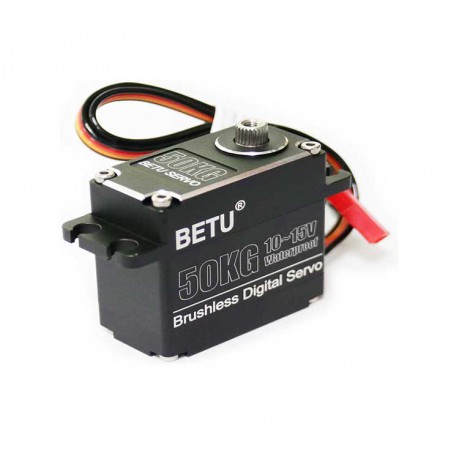 PT7012 50kg Waterpoof Servo, Brushless Servo Adapts to High Voltage 10~15V, High Torque Servo Compatible with 1/5，1/6, 1/8, 1/10 RC Car/Robot/Boat
