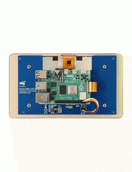 PT22041 Waveshare 7inch Capacitive Touch IPS Display for Raspberry Pi, DSI Interface, 1024×600