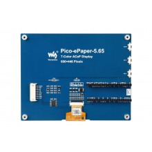PT22039 Waveshare 5.65inch Colorful e-Paper E-Ink Display Module for Raspberry Pi Pico, 600×448 Pixels, ACeP 7-Color