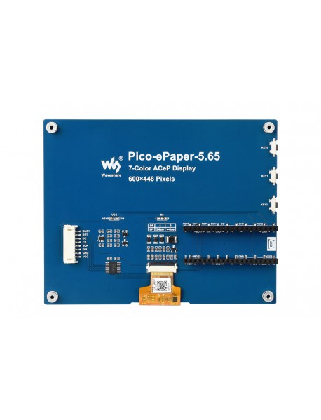PT22039 Waveshare 5.65inch Colorful e-Paper E-Ink Display Module for Raspberry Pi Pico, 600×448 Pixels, ACeP 7-Color